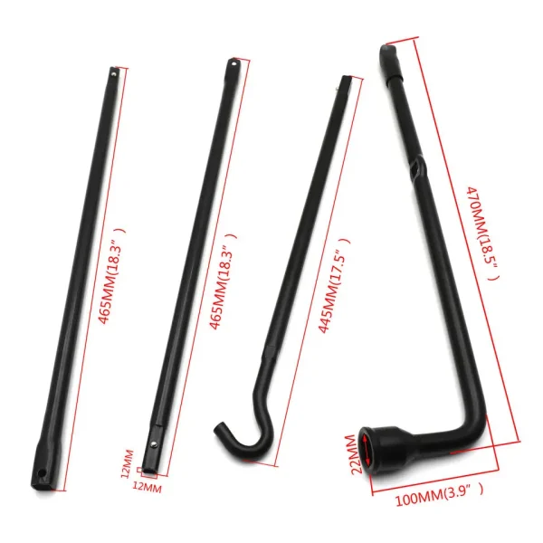 Spare Tire Tool Kit for 2004-2018 F150 Ford F-150 Spare Tire Lug Wrench Extension Jack Tool Kit with Carrying Bag Pickup Truck - Image 3