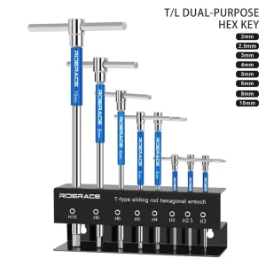 Upgraded Hex Key Set for Bicycle Repair - CRV Steel Allen Wrenches, Sizes 2/2.5/3/4/5/6/8/10mm, New Bike Maintenance Tools