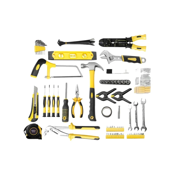 Home Repair Tool Kit - 218 Piece General Home/Auto Repair Tool Set, General Mechanic Tool Set, General Household Tool Kit Yellow - Image 3