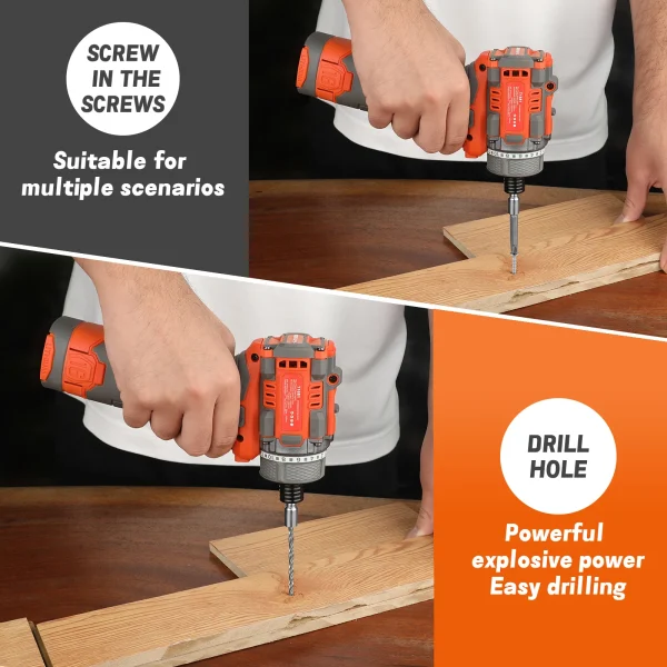 Superpan brushless Electrical Screwdriver Set Smart Cordless Electric Screwdrivers Rechargeable Bit Mini Drill Power Tool work - Image 2